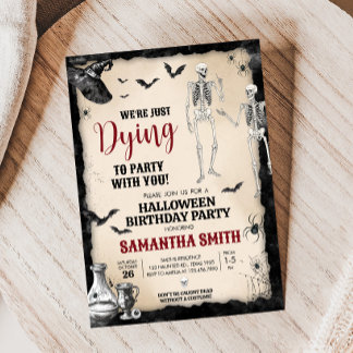 Gothic Dying to Party Halloween Party Einladung