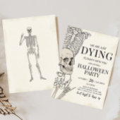Gothic Dying to Party Skeleton Halloween-Party Einladung