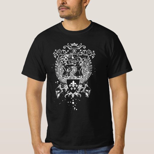 Gothic Eagle Wappen - Spuk Heraldic Skull Emblem T-Shirt (Vorderseite)