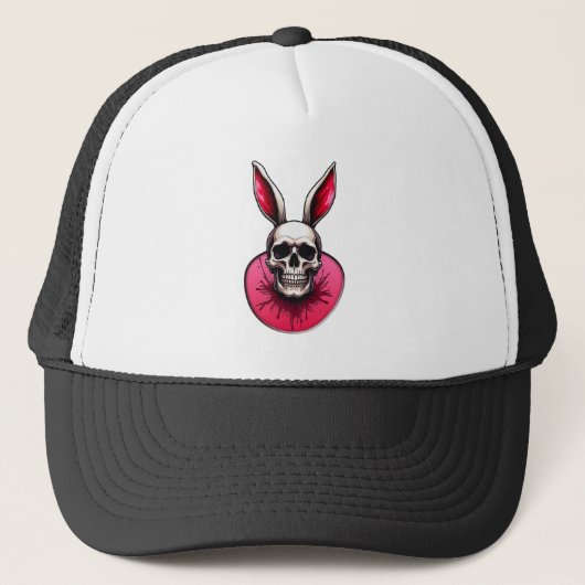 Gothic Easter Bunny – Skull Art - boné Truckerkappe (Vorderseite)