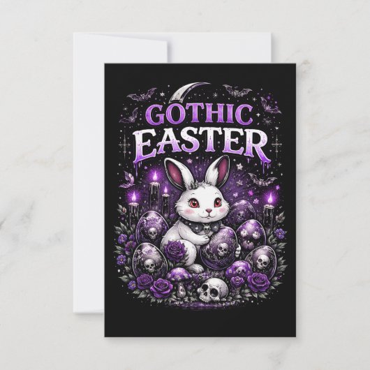 Gothic Easter Dankeskarte (Vorderseite)