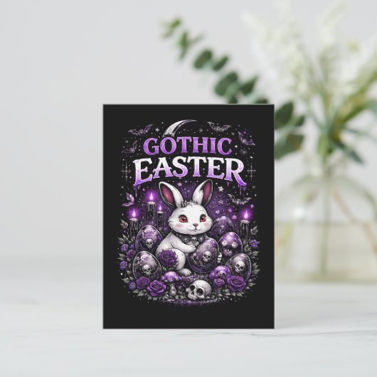 Gothic Easter Postkarte (Stehend Vorderseite)