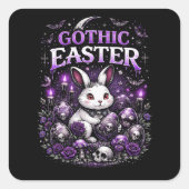 Gothic Easter Quadratischer Aufkleber (Vorderseite)