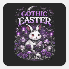 Gothic Easter Quadratischer Aufkleber