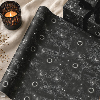 Gothic Eclipse Mond Finster Himmlisch Geschenkpapier