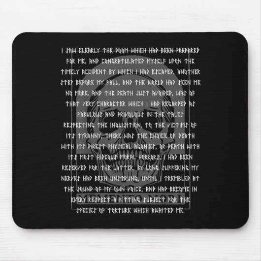 Gothic Edgar Allan E Memento Mori Skull Halloween  Mousepad (Vorne)