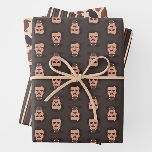 Gothic Edgar Allan Poe Geschenkpapier-Set Geschenkpapier Set (Beispiel)