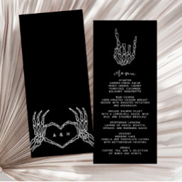 Gothic Edgy Wedding Dinner Menu Menükarte