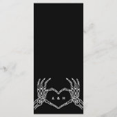 Gothic Edgy Wedding Dinner Menu Menükarte (Rückseite)