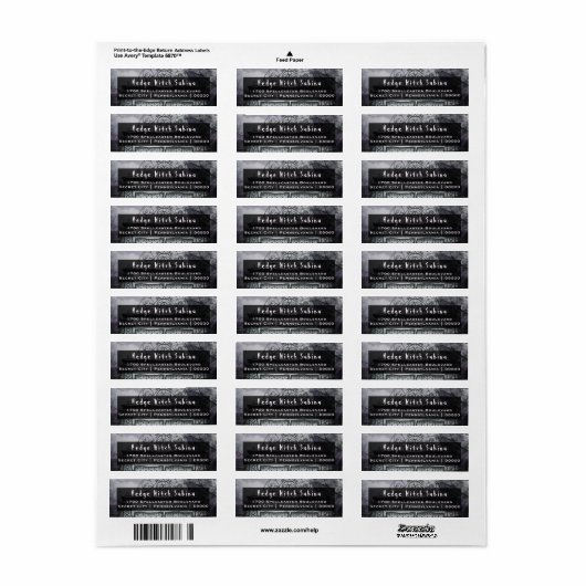 Gothic Eerie Gates & Moon Rücksendeadresse (Vorne)