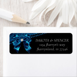 Gothic Elegance | Aquamarine Blue Bow Dark Address