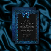 Gothic Elegance | Aquamarine Blue Bow Dark Moody Einladung