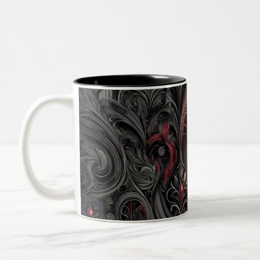 Gothic Elegance Black Accent Tasse (Links)