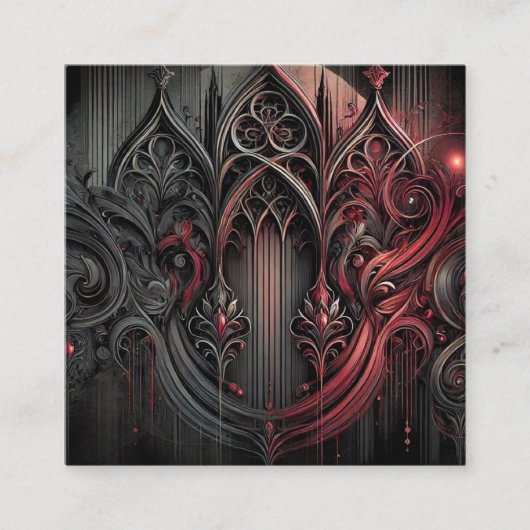 Gothic Elegance Business Card Quadratische Visitenkarte (Vorderseite)