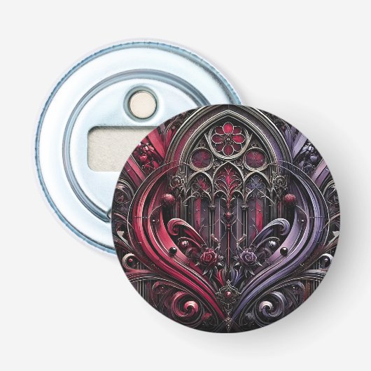 Gothic Elegance Button Flaschenöffner (Vorderseite)