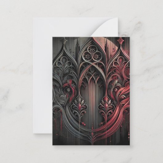 Gothic Elegance Flat Note Card Mitteilungskarte (Vorderseite)