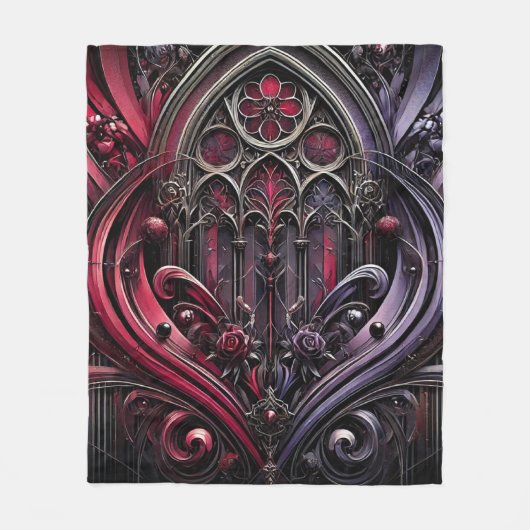 Gothic Elegance Fleece Blanket (Vorderseite)