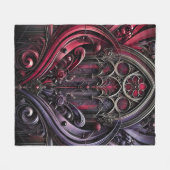 Gothic Elegance Fleece Blanket (Vorderseite (Horizontal))