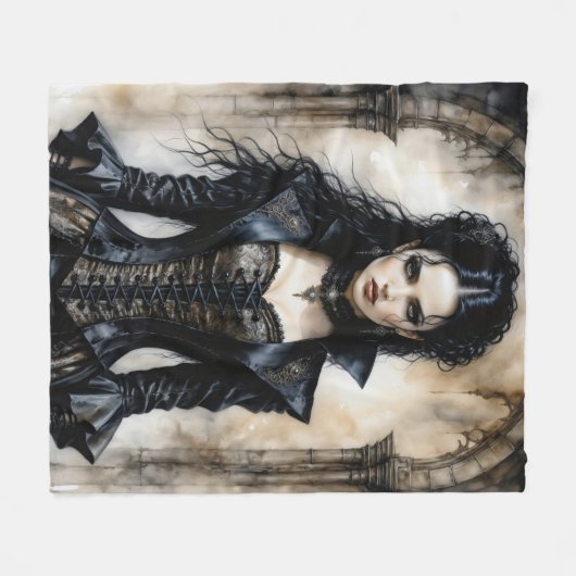 Gothic Elegance Fleecedecke (Vorderseite (Horizontal))