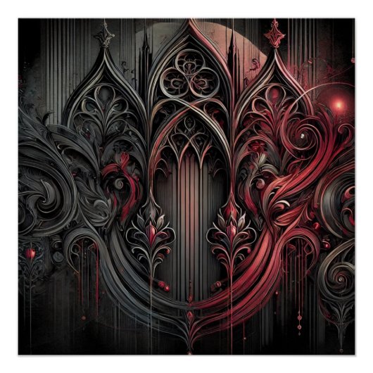 Gothic Elegance Glossy Poster (Vorderseite)
