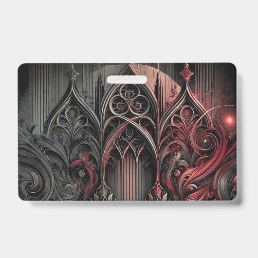 Gothic Elegance Name Abzeichen Ausweis (Vorderseite)