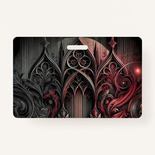 Gothic Elegance Name Abzeichen Ausweis (Vorderseite)