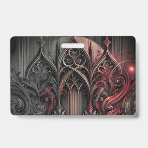 Gothic Elegance Namensschild Ausweis