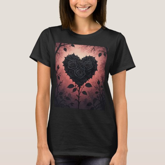 Gothic Elegance Of Loves Complexity T-Shirt (Vorderseite)