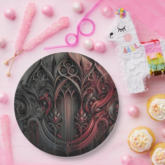 Gothic Elegance Paper Plate Pappteller (Party)