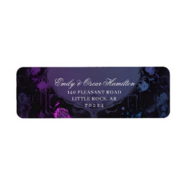 Gothic Elegance Purple Boho Rose Return Address