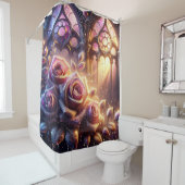 "Gothic Elegance: Raindrops on Rose" Duschvorhang (Beispiel)