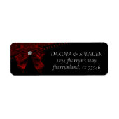 Gothic Elegance | Ruby Red Bow Dark Moody Address (Vorne)