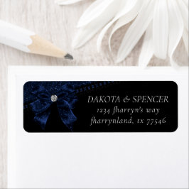 Gothic Elegance | Sapphire Blue Bow Moody Address
