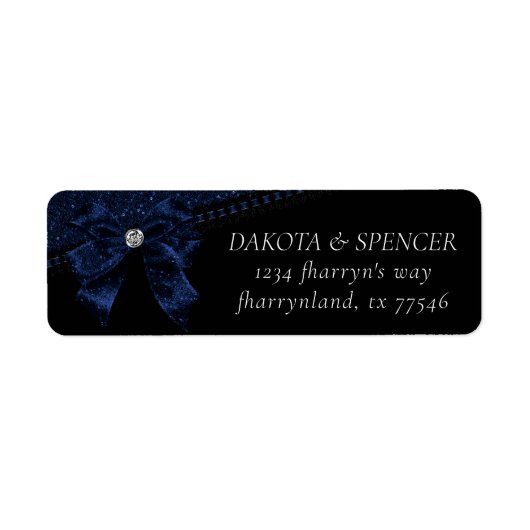 Gothic Elegance | Sapphire Blue Bow Moody Address (Vorne)