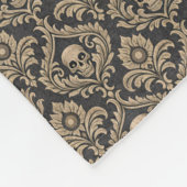 Gothic Elegance Skull Damask Fleecedecke (Ecke)