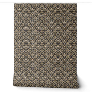 Gothic Elegance Skull Damask Tapete