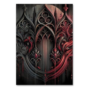 Gothic Elegance Table Card Tischnummer