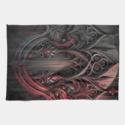 Gothic Elegance Table Zelt Sign Geschirrtuch (Horizontal)