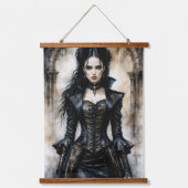Gothic Elegance Wandteppich Mit Holzrahmen (Vorderseite)