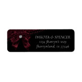 Gothic Elegance | Wine Garnet Bow Return Address (Vorne)