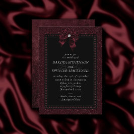 Gothic Elegance | Wine Garnet Dark Moody Bordeaux Einladung