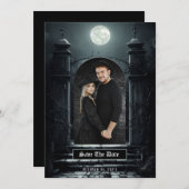 Gothic Elegant Gate Foto Save the Date (Vorne/Hinten)