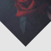 Gothic Elegant Lady Rote Rose Decoupage Seidenpapier (Detail)