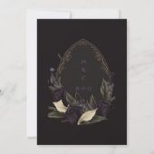 Gothic Elegant Lila Hochzeit Einladung (Rückseite)