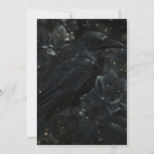 Gothic Elegant Raven & Rose Black Handfasts Einladung (Rückseite)