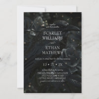 Gothic Elegant Raven & Rose Black Handfasts