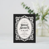 Gothic elegante Brautparty Einladung (Stehend Vorderseite)
