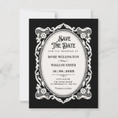 Gothic elegante Hochzeit Save The Date (Vorderseite)