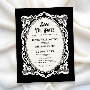 Gothic elegante Hochzeit Save The Date