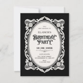 Gothic eleganter Geburtstag Einladung (Vorderseite)